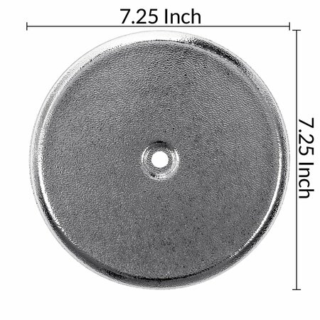 American Built Pro Clean-Out Cover Plate, 7-1/4 in. Diameter Plastic Flat Chrome (25-pk) 107FC P25